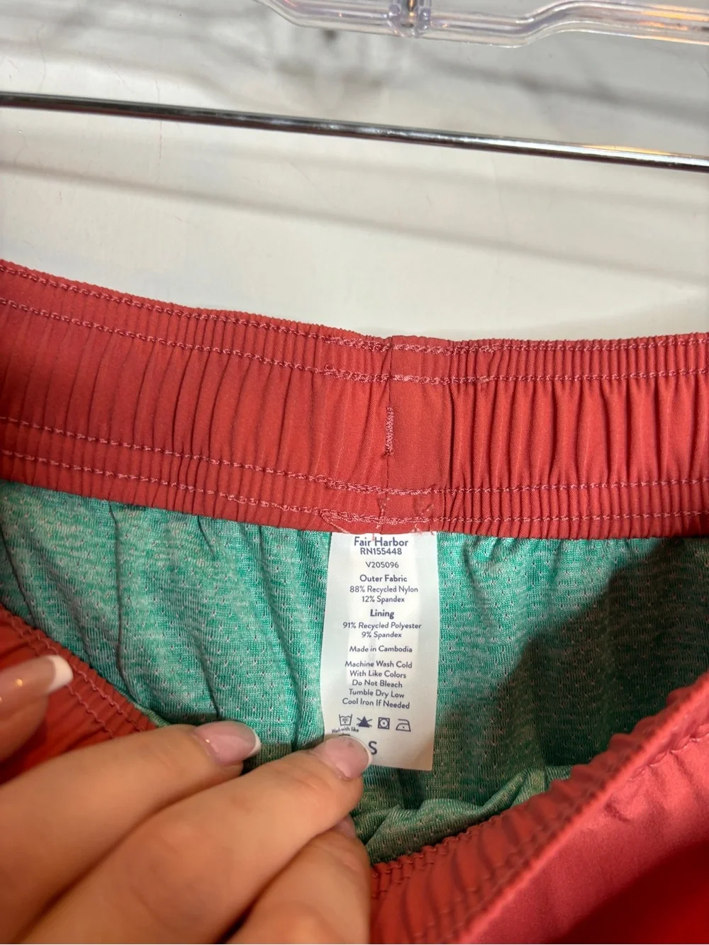 Fair Harbor The Bungalow Trunk Size S Nautical Red Colorblock